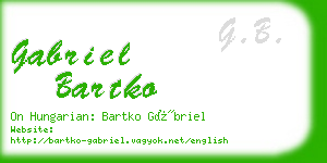 gabriel bartko business card